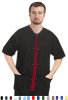 Microfiber Front open 3 pocket unisex solid half sleeve top with snap buttons (100% POLYESTER) 