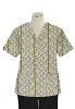 Printed scrub set 4 pocket ladies half sleeve 