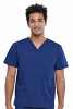 Microfiber Stretch Top v neck without pocket solid half sleeve unisex 
