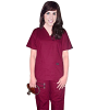 Microfiber Stretch Scrub set 5 pocket solid ladies half sleeve