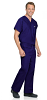 Microfiber Stretch Scrub set 4 pocket v neck unisex reversible half sleeve (1 pocket top 1 pocket pant) & 2 inside pockets