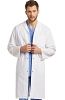 Microfiber Stretch labcoat unisex full sleeve with snap buttons without pocket solid pleated (97% Polyester,3% Spandex) in 36 38 40 42 lengths
