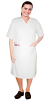 Microfiber Stretch V neck half sleeve nursing dress with zip and 2 front pockets knee length (97% Polyester,3% Spandex)