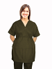 Microfiber New style maternity top v neck 2 pocket half sleeve with side tieable (100% POLYESTER) 