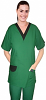 Microfiber Top v neck 2 pocket half sleeve with v contrast and 2 pocket flaps