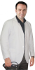 Stretchable Consultation labcoat men full sleeve with plastic buttons 3 pockets in Stretch Fabric(35% Cotton, 60% Polyester, 5% Spandex) 
