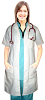  POPLIN LABCOAT LADIES HALF SLEEVE WITH PLASTIC BUTTONS 3 POCKET SOLID IN 36",38",40",42" LENGTHS