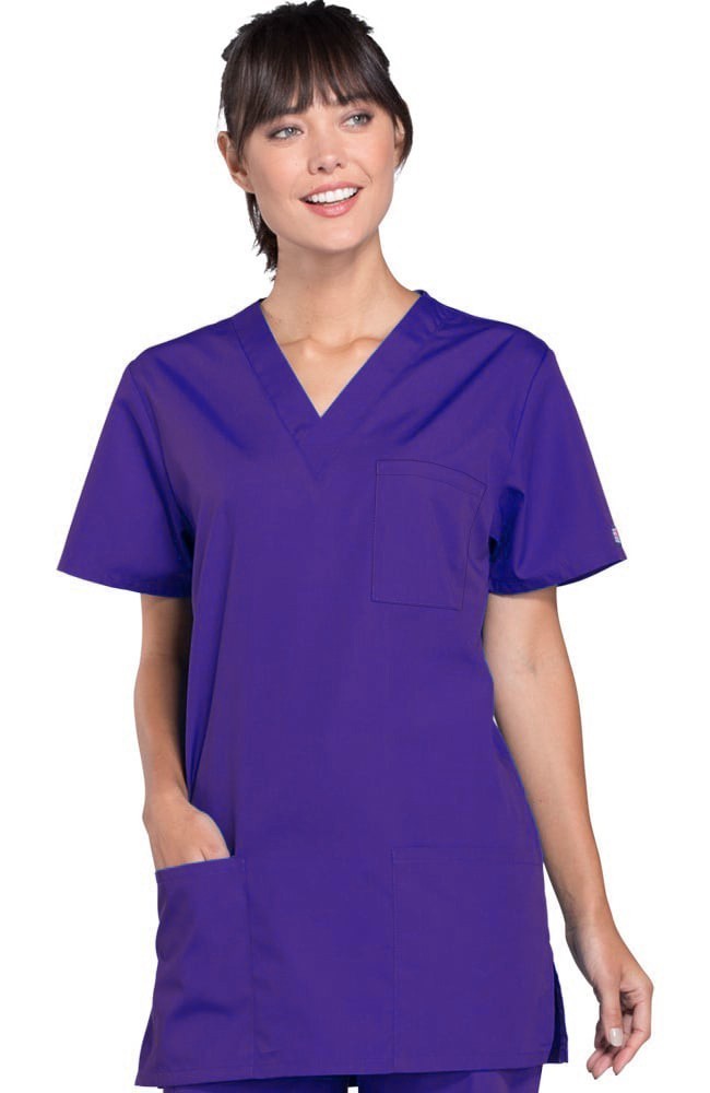 Microfiber Top v neck 3 pocket half sleeve Ladies (100% POLYESTER)