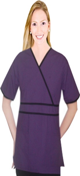 Crossover set horziontal piping solid 5 pocket half sleeve (top 2 pocket with bottom 3 pocket) in 65% Polyester 35% Cotton