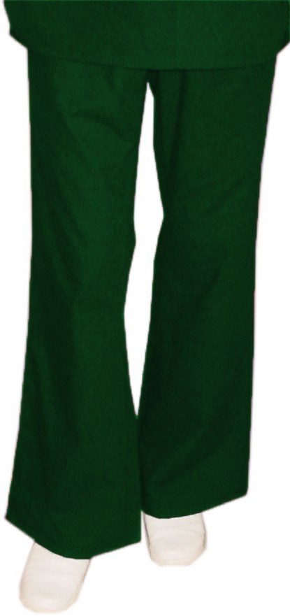 Microfiber Women Scrub Pant 2 side pockets flare leg with elastic and drawtsring (100% Polyester)