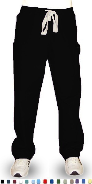 Microfiber Pant 6 pocket 2 side pocket 2 cargo pocket with cell phone pocket 1 back pocket half elastic waistband unisex (100% Polyester)