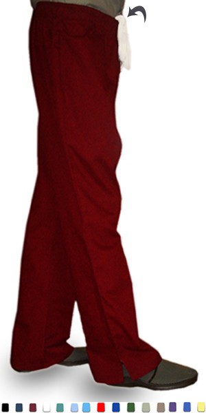 Poplin Pant bootcut 2 pockets waistband with drawstring and elastic both ladies (65% Polyester, 35% Cotton)