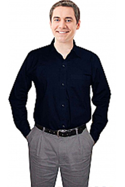 Microfiber unisex full sleeve 1 chest pocket shirt