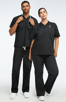 Interlock Stretch (100% polyester) Scrub set 2 pocket normal unisex solid half sleeve (top 1 pocket with bottom 1 pocket) with drawstring, non-elasticated waistband. Fabric weight above 4.86 oz