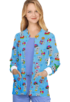 Teddy Bear Print Jacket 2 Pockets Unisex Full Sleeve With Rib in Interlock Stretch Fabric 100% Polyester