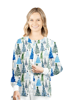 Christmas Tree Printed Jacket 2 Pockets Unisex Full Sleeve With Rib