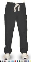 Microfiber Stretch Pant 5 pocket 2 side pocket 2 cargo and 1 coin  pocket waistband with drawstring and elastic both unisex in 97% polyester, 3% spandex