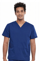 Microfiber Top v neck without pocket solid half sleeve unisex in 100% Polyester 