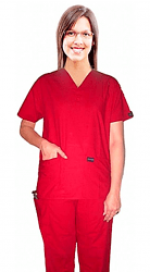 Microfiber Scrub set 5 pocket solid ladies half sleeve (top 2 pocket with 1 pencil pocket and pant 1 cargo pocket & 1 back pocket) (100% POLYESTER) 