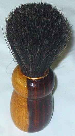 Barber shaving brush wooden base
