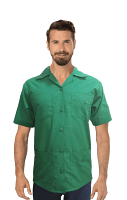 Poplin Unisex Scrub Jacket 4 Pockets Flap Style half Sleeves with Plastic Buttons Closure (65% Polyester, 35% Cotton)