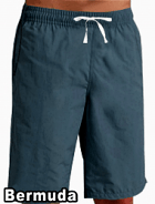 Bermuda 2 side pockets elasticated twill drawstring (white) (inseam is 11 inches) In Dark Denim Shade 100% Cotton